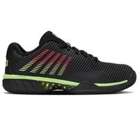 K-Swiss Tennis Homme Hypercourt Express 2 HB Chaussure de Tennis, Black/Soft Neon Green/Neon Lav, 42 EU