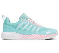 K-Swiss Femme Ultra Court Padel Chaussures de Tennis, Soft Neon Blue White Neon Bubble Gum, 39 EU