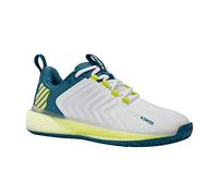 K-Swiss Ultrashot 3, Chaussures de Tennis Homme, Blanc Bleu Vert, 46 EU