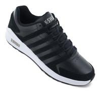 K-Swiss Vista Trainer Baskets Hommes Cuir Noir Marron Blanc Classic Neuf