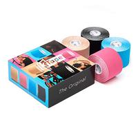 K-Tape® Mixed Box of 4 (4 rouleaux de 5 cm x 5 m chacun) [Beige, Rouge, Bleu, Noir]