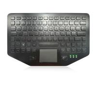 K-TEK-A285TP-FN-BL-ML-BT-DWP Clavier industriel en acier inoxydable avec pavé tactile, étanchéité IP65, anti-vandalisme, montage sur panneau supérieur, 92 touches avec fonction rétro-éclairage USB
