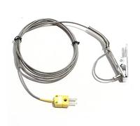 K-Type Thermocouple Clamp Wire - 6.5cm, 1-5M, Tunnel Furnace Temperature Sensing, 0~482°C(1pc)(7A Glass fiber 3m)