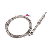 K Type Thermocouple Sensor Probe with 5mm Stainless Steel Probe 12mm Screw,Miniature Thermocouple Connector,1-5m Wire,400°C Measuring Range for PID Temperature Controller (3m)