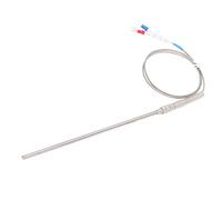K Type Thermocouple Sensor Probe with 5x200mm Stainless Steel Probe M8 Screw,Miniature Thermocouple Connector,1m Wire,400°C Measuring Range for PID Temperature Controller (1m)