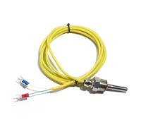 K-Type Threaded Temperature Sensor - M12/M20 Probe, 2M Silica Gel Wire, Stainless Steel(1pc)(M12x1.5 probe8x35mm)