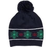 K-up - Bonnet a pompon aux motifs de Noel - Adulte - KP558 - bleu marine - taille:Taille unique 2 G