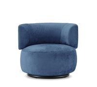 KARTELL fauteuil K-WAITING (Sky bleue - Tissu chenille et acier peint)