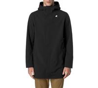 K-Way Blouson long homme, modèle MARLYN BONDED fabriqué en polyester, de l'Fit Regular, couleur noir-bleu foncé, BLACK-BLUE DEPTH, L