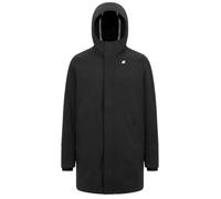 K-Way Blouson long homme, modèle MARLYN BONDED fabriqué en polyester, de l'Fit Regular, couleur noir-bleu foncé, BLACK-BLUE DEPTH, L
