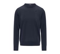 K-Way, Homme, Pulls, Bleu, Taille: S Pull en Laine Mérinos Bleu Col Rond
