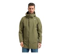 K-Way - Parka imperméable et isolante - Tommy Bonded Jersey Green Lichen pour Homme - Taille S - Kaki Kaki S