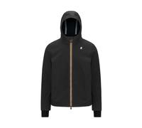 K-Way Veste courte pour homme, modèle Jacko Bonded, en polyester, coupe régulière, couleur Black-Blue Depth, Black-blue Depth, XL