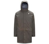K-Way - Parka isolante et imperméable - Jarno Twill Marmotta Black Olive-Blue Airforce pour Homme - Taille L - Kaki Kaki L