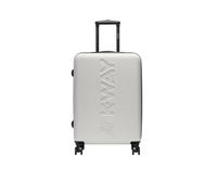 K-Way K-AIR Chariot de voyage rigide avec maxi logo quatre roues pour une liberté de mouvement maximale. Il dispose de deux poches zippées à l'intérieur, élastiques croisés inspirés de l'emblématique