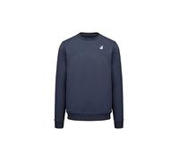 K-Way Le Vrai Auguste Poly Cotton Sweat à col rond en coton, couleur bleu Depth, code K8122PW K89