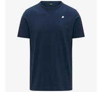 K-Way - Odom Jersey Micro Lettering Slim - Homme - Tops - Bleu - Taille: M