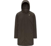 K-Way - Parka imperméable et isolée en duvet naturel et synthétique - Thomas Warm Ottoman Black Olive pour Homme en Nylon - Taille XL - Kaki Kaki XL