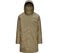 K-Way - Parka isolante et imperméable en PrimaLoft® - Thomas Warm Micro Canvas Green Army en Nylon - Taille S - Kaki Kaki S