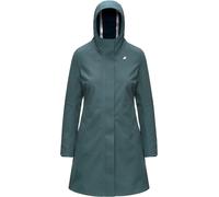 K-Way - Parka longue imperméable et chaude - Stephy Bonded Green Balsam Blue Depth - Taille S - Bleu Bleu S