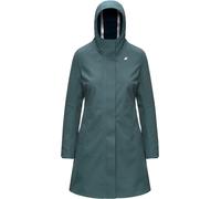 K-Way - Parka longue imperméable et chaude - Stephy Bonded Green Balsam Blue Depth - Taille XL - Bleu Bleu XL