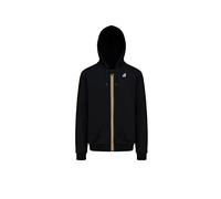 K-Way Sweat à capuche modèle Le Vrai ARNEL Poly Cotton en coton élastique, pour homme, couleur noire pure, code K4115ZW USY noir pur