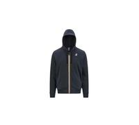 K-Way Sweat-shirt unisexe en coton mélangé, capuche réglable avec cordon de serrage, tissu non gratté, coupe régulière, deux poches avec bouton à pression, logo imprimé, fermeture à glissière, couleur