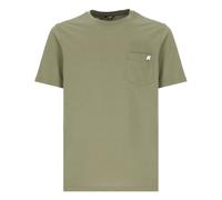 K-Way - T-shirt Vert Coton avec Poche Poitrine - Homme - Tops - Vert - Taille: XL