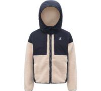 K-Way - Veste bi-matière - P.Samson 4.0 Orsetto Blue Depht Ecru - Taille Enfant 10 ans - Navy Navy 10 ans