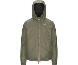 K-Way - Veste coupe-vent imperméable et respirante réversible - Jake Plus.2 Double Black Pure Green Lichen pour Homme en Nylon - Taille S - Noir Noir S