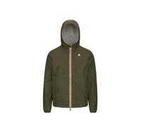 K-Way Veste courte modèle Jake réversible, fabriquée en matériau recyclé avec un côté en nylon enduit et un côté en nylon lisse de couleur à contraste, coupe fine, couleur Ver., Vert C-beige L, M