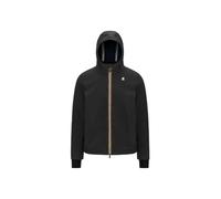 K-Way Veste courte pour homme, modèle Jacko Bonded, en polyester, coupe régulière, couleur Black-Blue Depth, Black-blue Depth, L