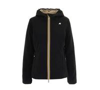 K-Way Veste d'hiver Lily ST Warm Double avec capuche, noir/beige cachemire, fermeture éclair décorative K6128TW-BC9 TG 8 S
