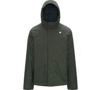 K-Way - Veste en twill imperméable et coupe-vent - Jacko Twill Marmotta Green B Blue A - Taille L - Kaki Kaki L