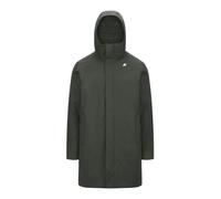 K-Way - Veste longue à capuche pour homme - Homme - Manteaux - Vert - Taille: XL