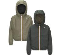 K-Way - Veste réversible imperméable - P. Jake Eco Plus.2 Double Green Blackish Green Lichen en Nylon - Taille 10 ans - Vert Vert 10 ans