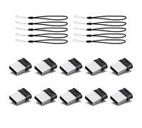 K&ZZ Lot de 10 mini clés USB 2.0 de 16 Go avec cordon - Discret - 16 Go - Noir