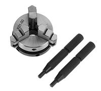 K01-50 Mandrin manuel à défilement de 50 mm, mini mandrin à main pour le travail du bois, mandrin à poignée à centrage automatique à trois mâchoires pour outils de tour à bois