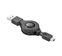 K07 Câble de chargement rétractable USB A vers mini USB 5 broches pour GPS Garmin nüvi