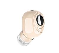 K08 Mini oreillette sans fil Bluetooth 5.0 Portable Oreillette InEar Oreillettes InEar Mini Bluetooth 5.0 Prise en charge du microphone Bouton Fonctionnement Ghs747 (Beige, Taille unique)