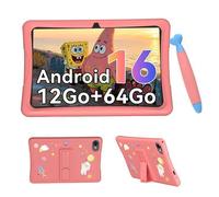 Tablette Enfants 10 Pouces,Android 16 Tablette pour Enfant 3-14Ans Éducative,12Go+64Go ROM,Contrôle Parental,GMS,WiFi6,avec Stylet
