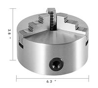 K11 Lathe Chuck 3 JAWS Manuel égocentrique K11-100 K11-125 K11-160 K11-200 W/Boulon de montage for le broyage bourse Outils de bricolage(K11-160)