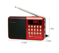 K11 Mini enregistreur Radio Portable Portable USB Rechargeable numérique FM lecteur MP3 dispositifs de haut-parleur prend en charge la carte TF
