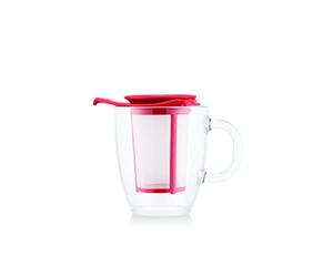 K11239-04 YO-YO SET Mug en verre trempé, 0.35 l, filtre en plastique
