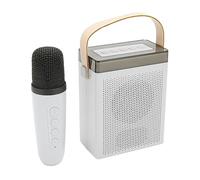 K16 Mini Karaoke Machine, BT 5.3 Retro Bluetooth Speaker Home Party Karaoke Enceinte avec Stéréo Sound Vintage Decor for Home Portable Conce-haut Party Party Home Office (Blanc)