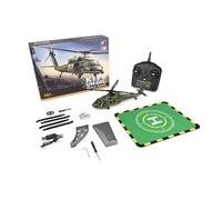 K170 UH-60L helicoptere telecommande - Flybarless 2,4 GHz 4 canaux avec gyroscope 6 axes, vol stationnaire en altitude, manettes des gaz gauche et droite réglables pour adultes débutants(2 batterie)