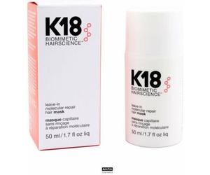 K18 Biomimetic Hairscience Masque Capillaire Sans Rinçage À Réparation Moléculaire 50 Ml