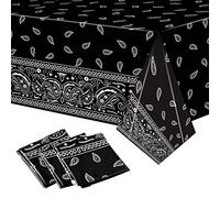 K1tpde Lot de 3 nappes de fête sur Le thème du Cholo Gangsta - en Plastique imperméable - Fournitures de décorations de fête occidentales pour Adultes - Noir