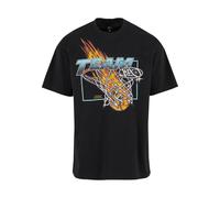 K1X T-Shirt 'Basketball Comet' bleu clair / orange clair / noir / blanc, Taille L