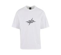 K1X T-Shirt 'Compass' gris clair / noir / blanc, Taille L